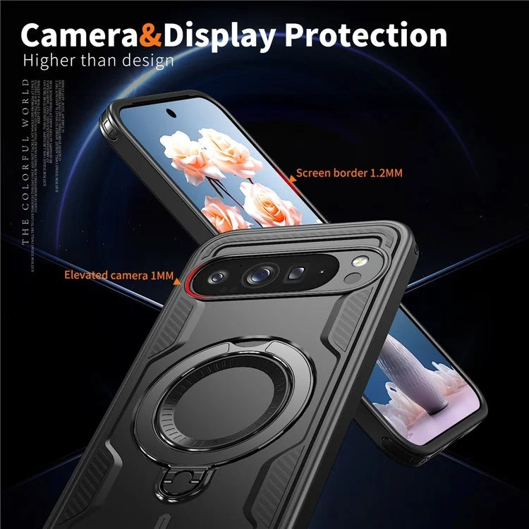Shockproof Magsafe Kickstand Ring Case for Google Pixel 9 Pro XL Shockproof Magsafe Kickstand Ring Case for Google Pixel 9 Pro XL